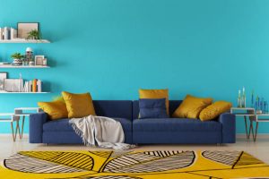Blue Modern Living Room