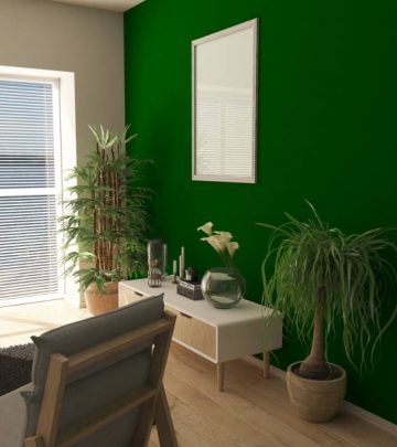 Green Accent wall with plants