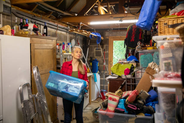 A mature woman springs into action whilst stuck at home because of the Coronavirus pandemic and decides to sort out her garage whilst in lockdown.